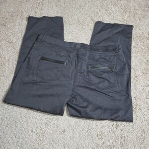 Womans SoCa St. John Awesome Gray Stretch Pants Zip Back Pockets Size 16